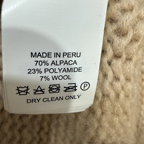 Kate Spade Broome Street | Alpaca Fringe Pullover Sweater | Tan Cozy Soft Sz XL - Picture 8 of 9